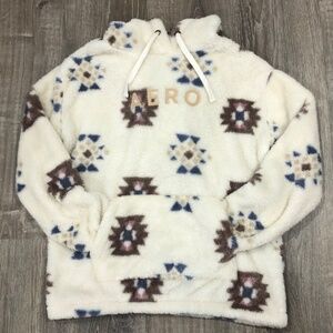 Aeropostale Sherpa Fleece Hoodie- Aztec- Southwestern- Medium